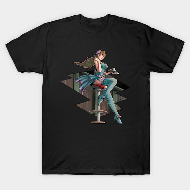 Cerebium Sparks - Lucilla Pinup T-Shirt by hedrick